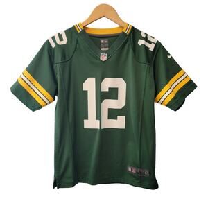 Nike Green Bay Packers NFL Aaron Rodgers Jersey Size Youth L